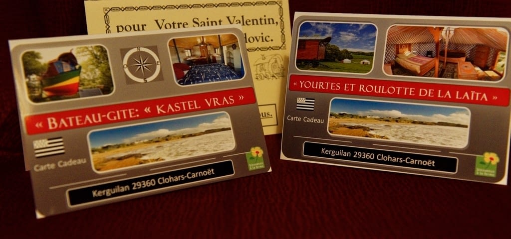 Carte cadeau insolites yourtes roulotte et bateau gite