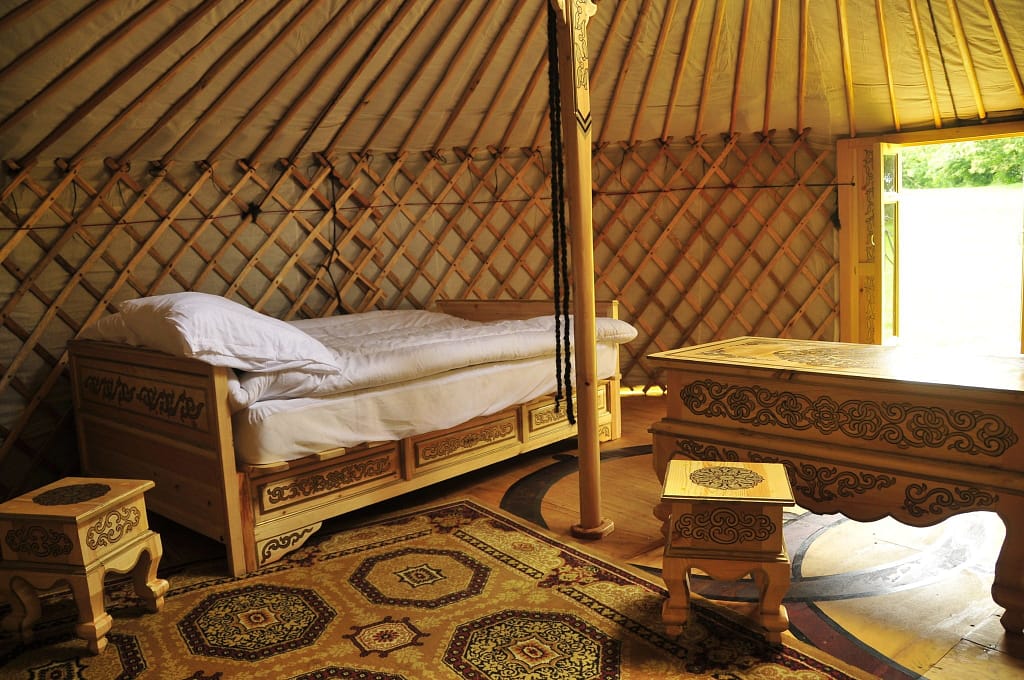 Mongolian yurts: inside the Mongolian yurt.