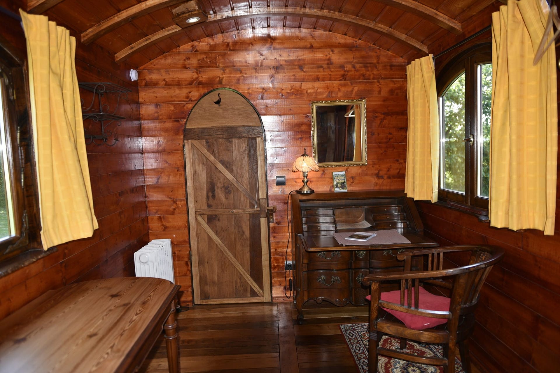 caravan in Brittany the living room