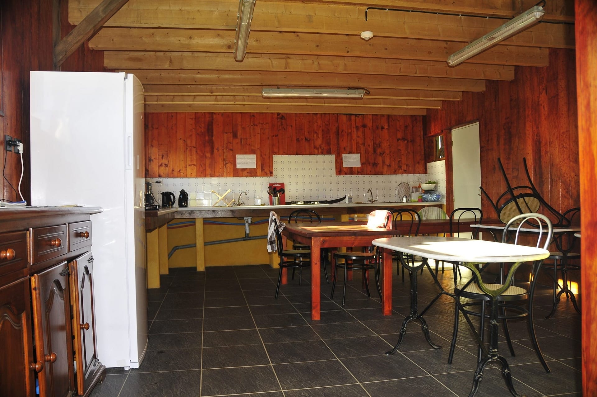 Small campsite: shared kitchen